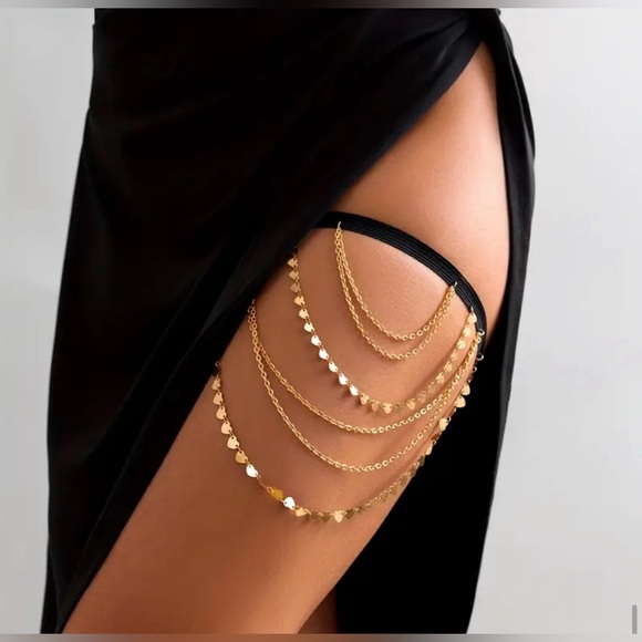 Last One! Sexy Gold Heart Tassle Girdle - Picture 2 of 7